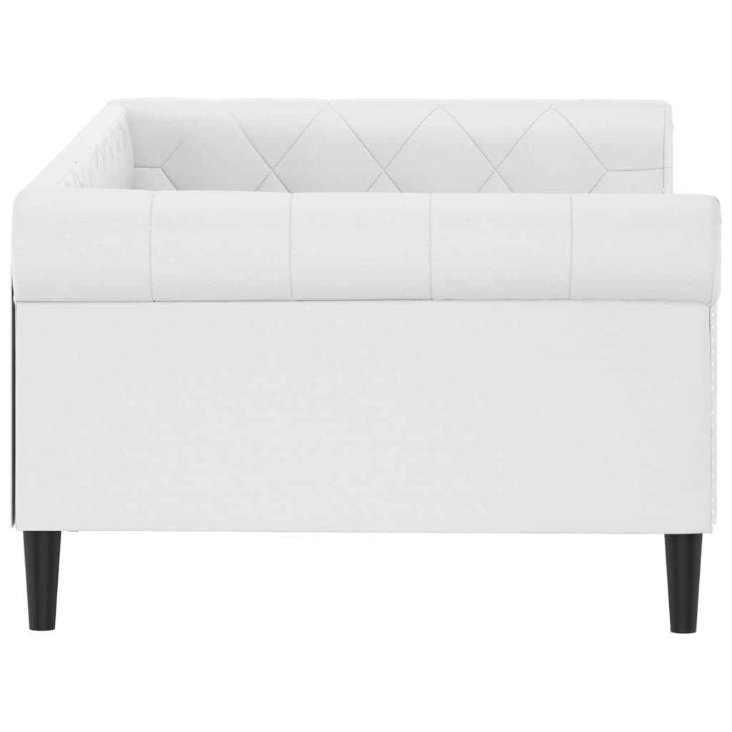 vidaXL Sofa z funkcją spania, biała, 100x200 cm, sztuczna skóra