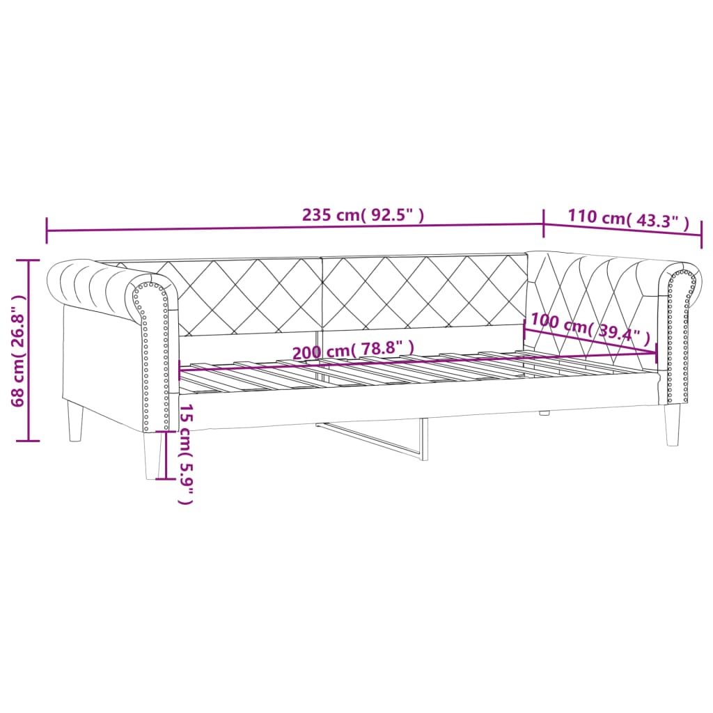 vidaXL Sofa z funkcją spania, biała, 100x200 cm, sztuczna skóra