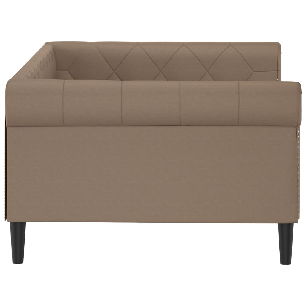vidaXL Sofa z funkcją spania, cappuccino, 100x200 cm, sztuczna skóra