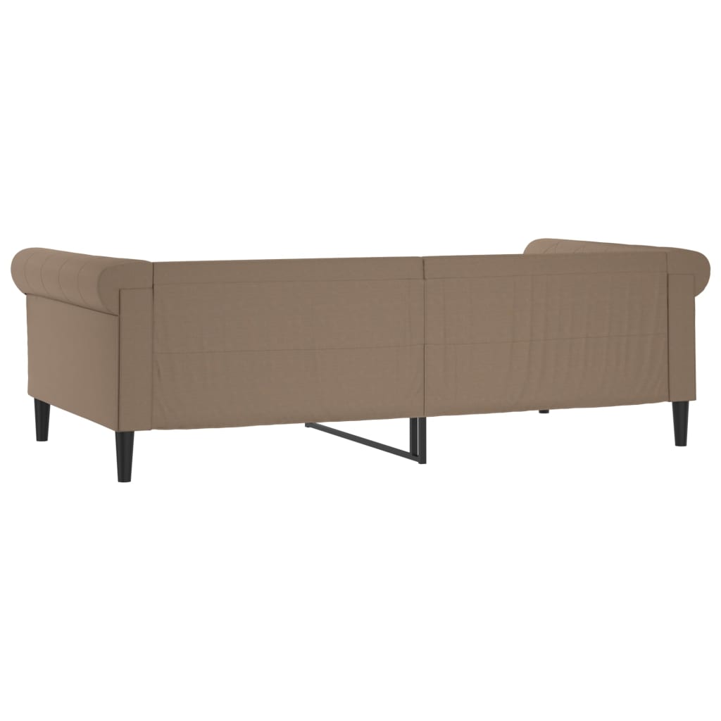 vidaXL Sofa z funkcją spania, cappuccino, 100x200 cm, sztuczna skóra
