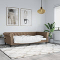 vidaXL Sofa z funkcją spania, cappuccino, 100x200 cm, sztuczna skóra