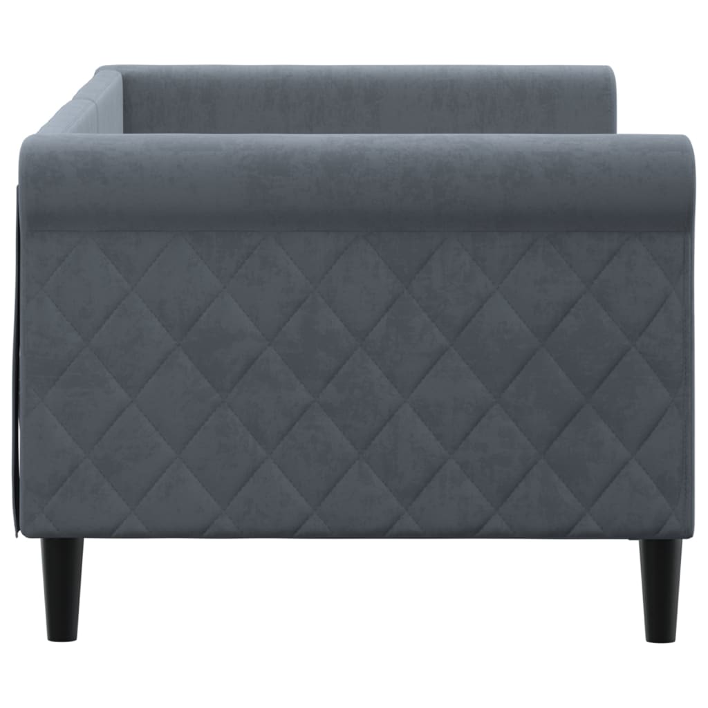 vidaXL Sofa z funkcją spania, ciemnoszara, 80x200 cm, aksamitna
