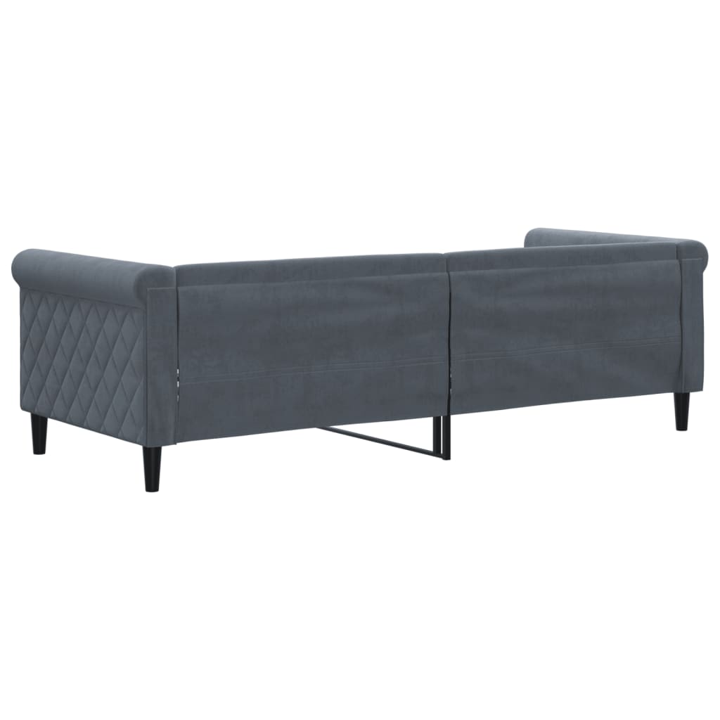 vidaXL Sofa z funkcją spania, ciemnoszara, 80x200 cm, aksamitna