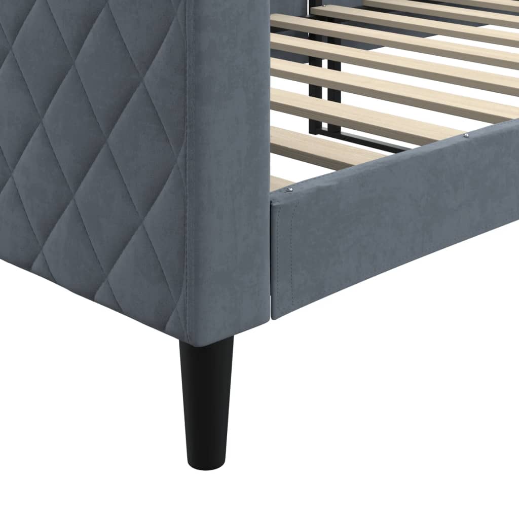 vidaXL Sofa z funkcją spania, ciemnoszara, 80x200 cm, aksamitna