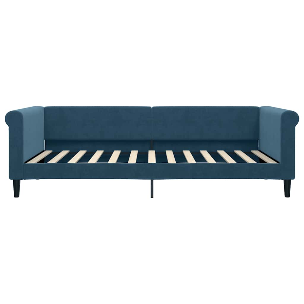 vidaXL Sofa z funkcją spania, niebieska, 100x200 cm, obita aksamitem