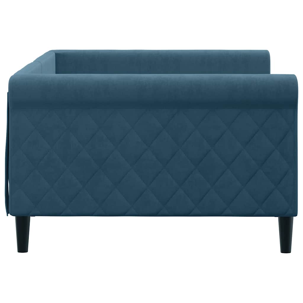 vidaXL Sofa z funkcją spania, niebieska, 100x200 cm, obita aksamitem