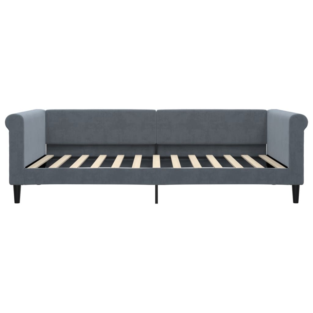 vidaXL Sofa z funkcją spania, ciemnoszara, 100x200 cm, aksamit