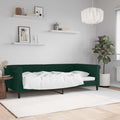 vidaXL Sofa z funkcją spania, ciemnozielona, 100x200 cm, aksamitna