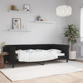 vidaXL Sofa z funkcją spania, czarna, 100x200 cm, obita aksamitem
