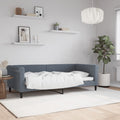 vidaXL Sofa z funkcją spania, ciemnoszara, 90x190 cm, aksamit
