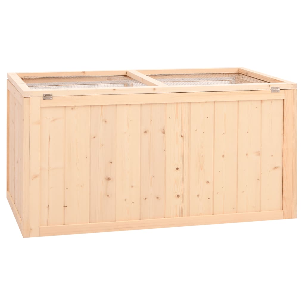 vidaXL Klatka dla chomika 104x52x54 cm, lite drewno jodłowe