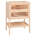 vidaXL Klatka dla chomika 55x40x80 cm, lite drewno jodłowe