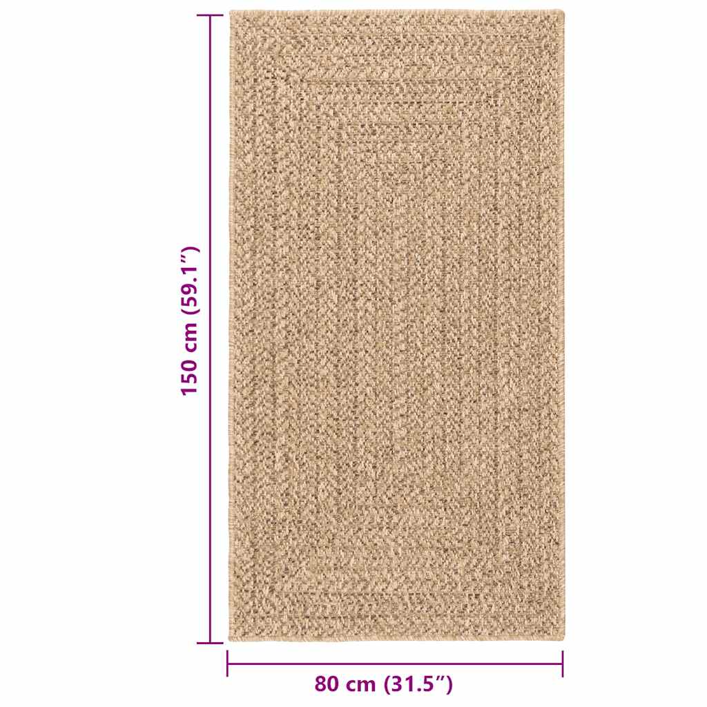 vidaXL Dywan ZIZUR, 80x150 cm, stylizowany na jutowy