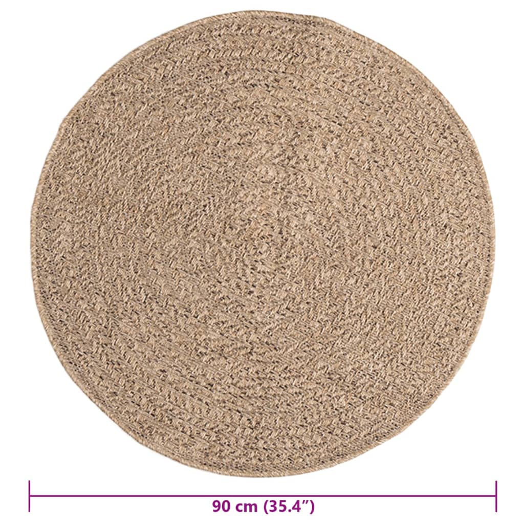 vidaXL Dywan ZIZUR, 90 cm, stylizowany na jutowy