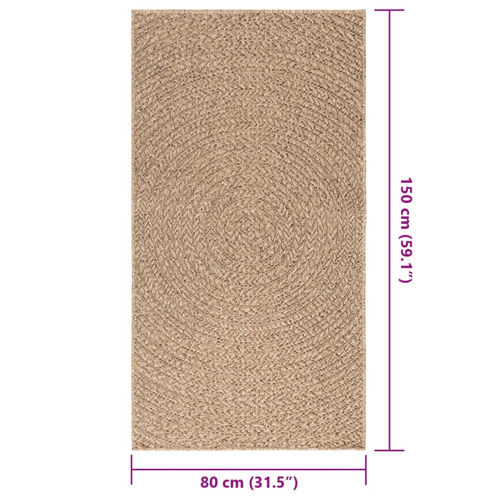 vidaXL Dywan ZIZUR, 80x150 cm, stylizowany na jutowy