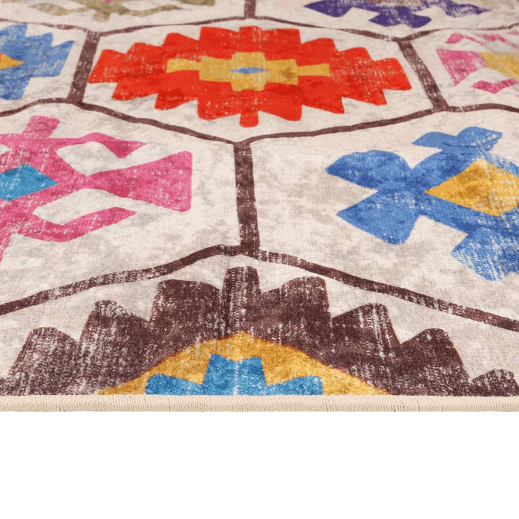 vidaXL Dywan z możliwością prania, kolorowy, 80x300 cm
