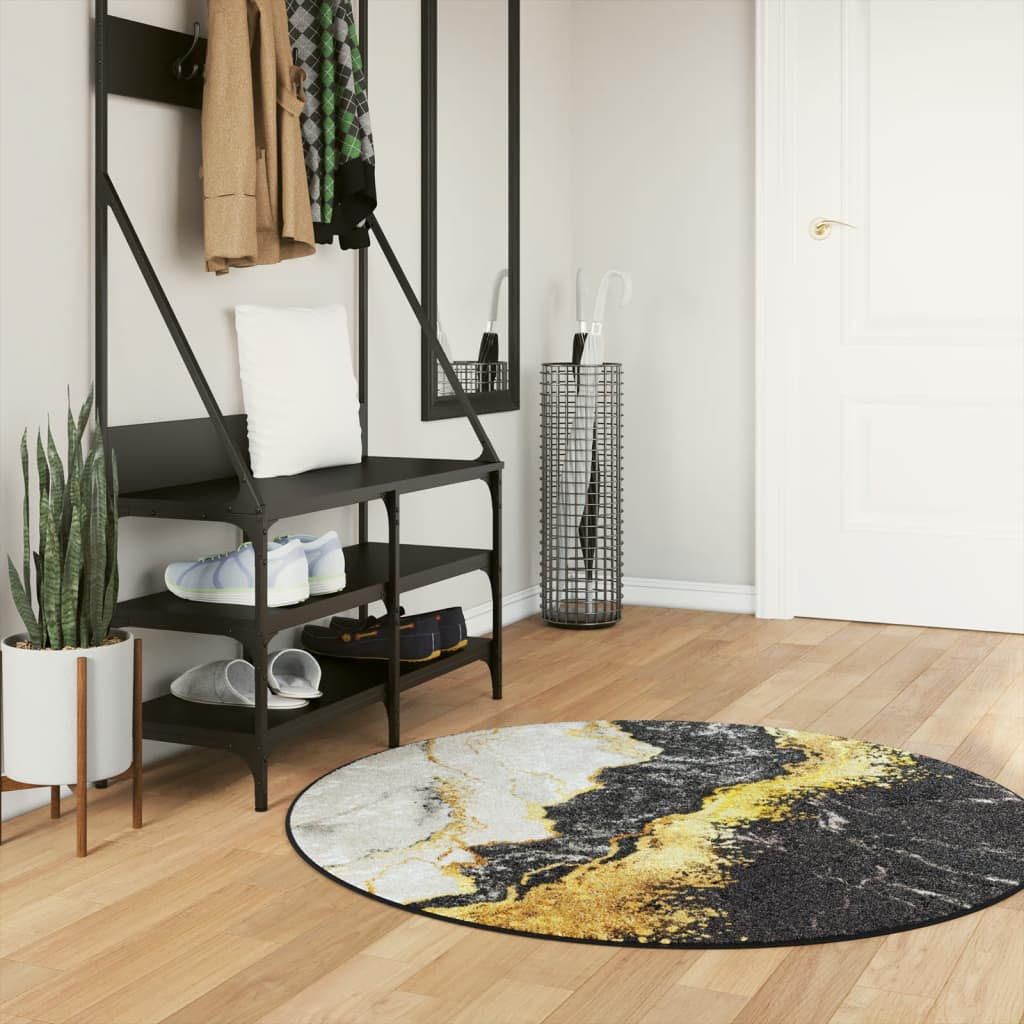 vidaXL Dywan z możliwością prania, kolorowy, Ø120 cm