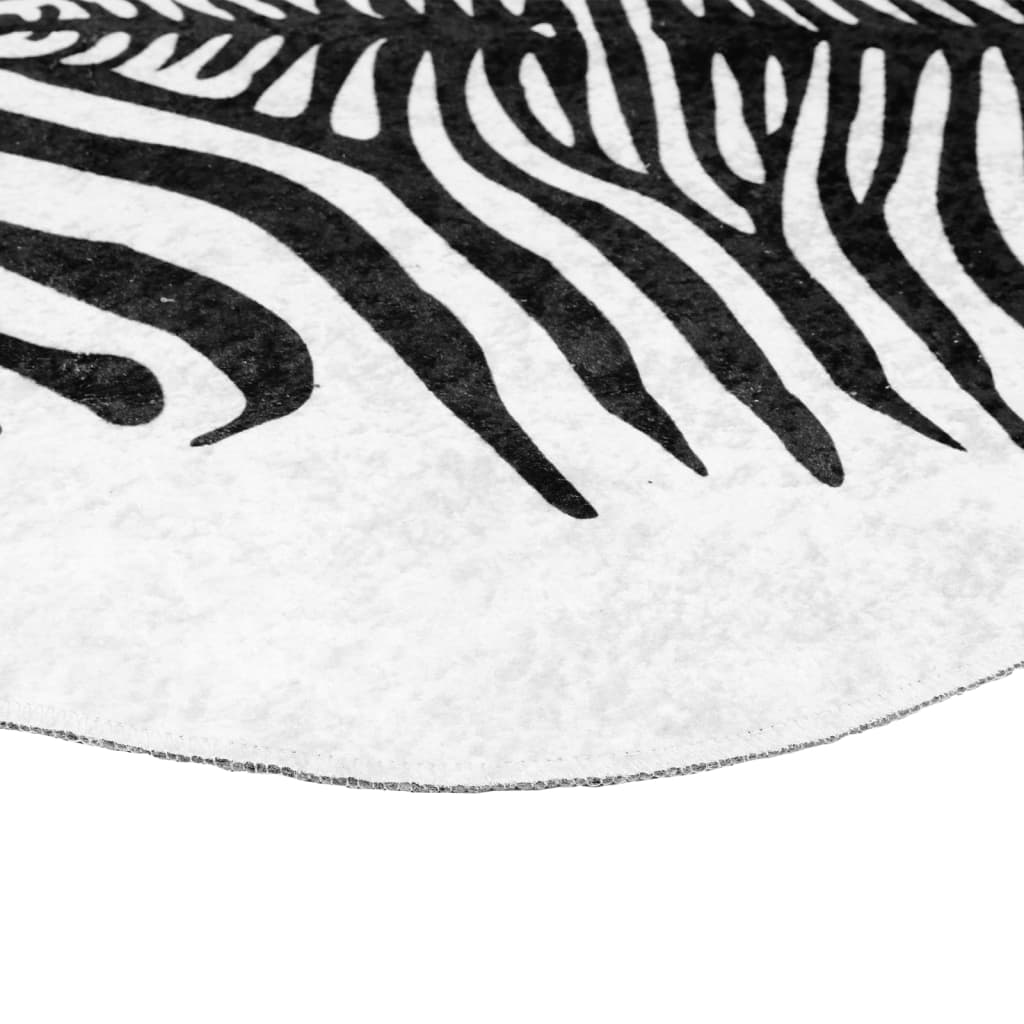 vidaXL Dywan, czarno-biały, 120x170 cm, zebra, z możliwością prania
