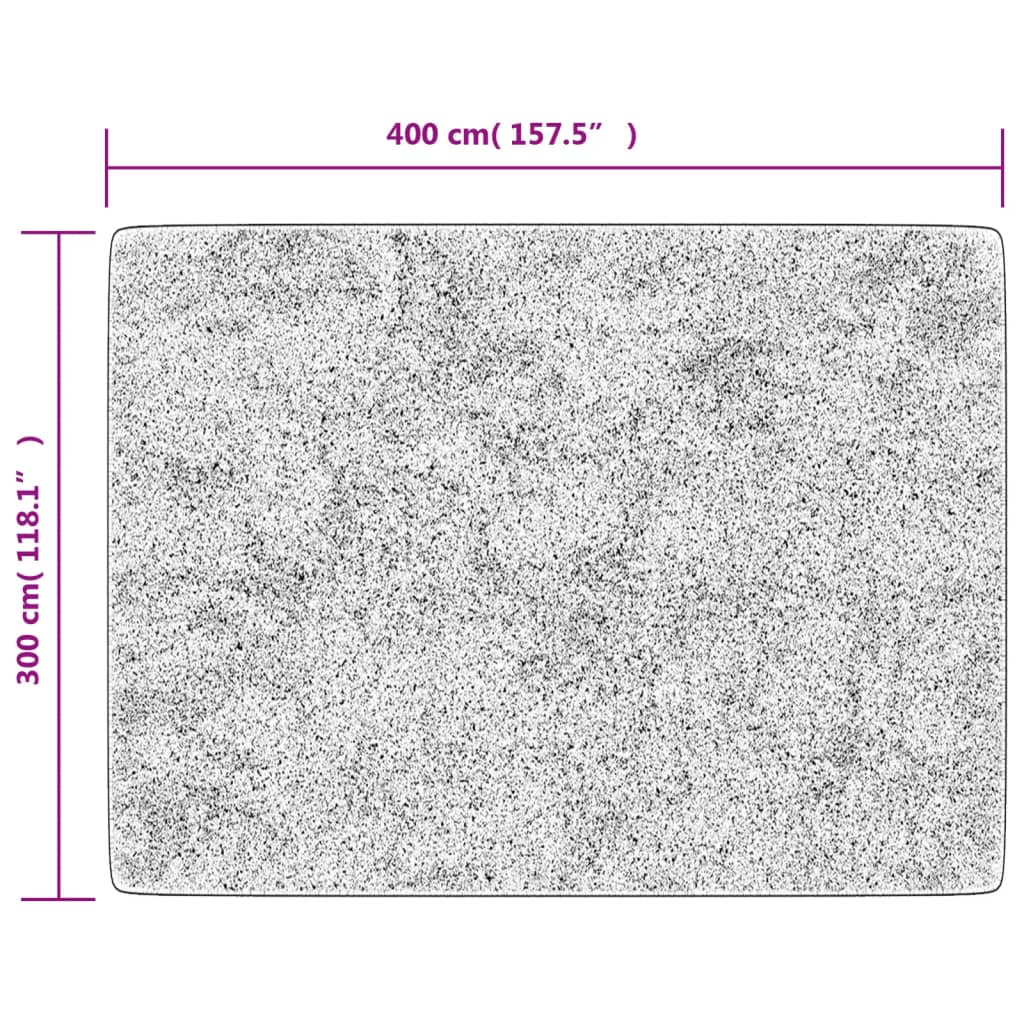 vidaXL Dywan z możliwością prania, antracytowy, 400x300 cm
