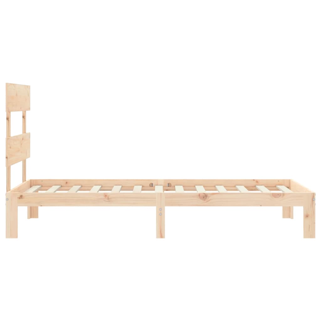 vidaXL Rama łóżka bez materaca, 90x200 cm, lite drewno sosnowe