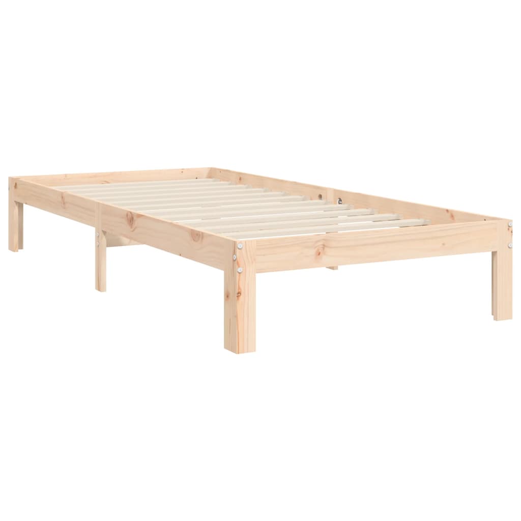 vidaXL Rama łóżka bez materaca, 90x200 cm, lite drewno sosnowe