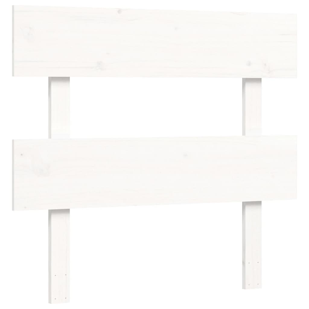vidaXL Rama łóżka bez materaca, biała, 100x200 cm, lite drewno sosnowe