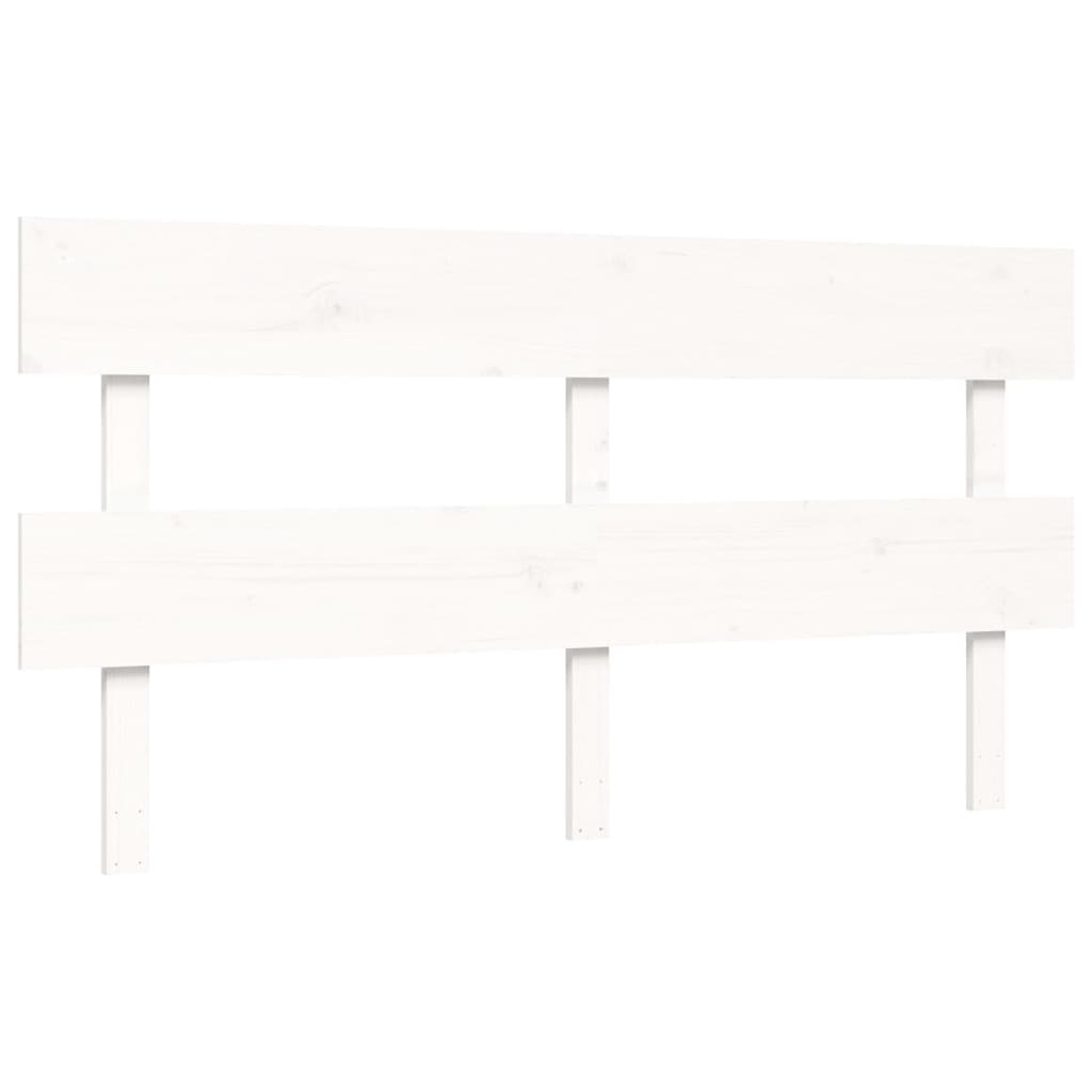 vidaXL Rama łóżka bez materaca, biała, 160x200 cm, lite drewno sosnowe