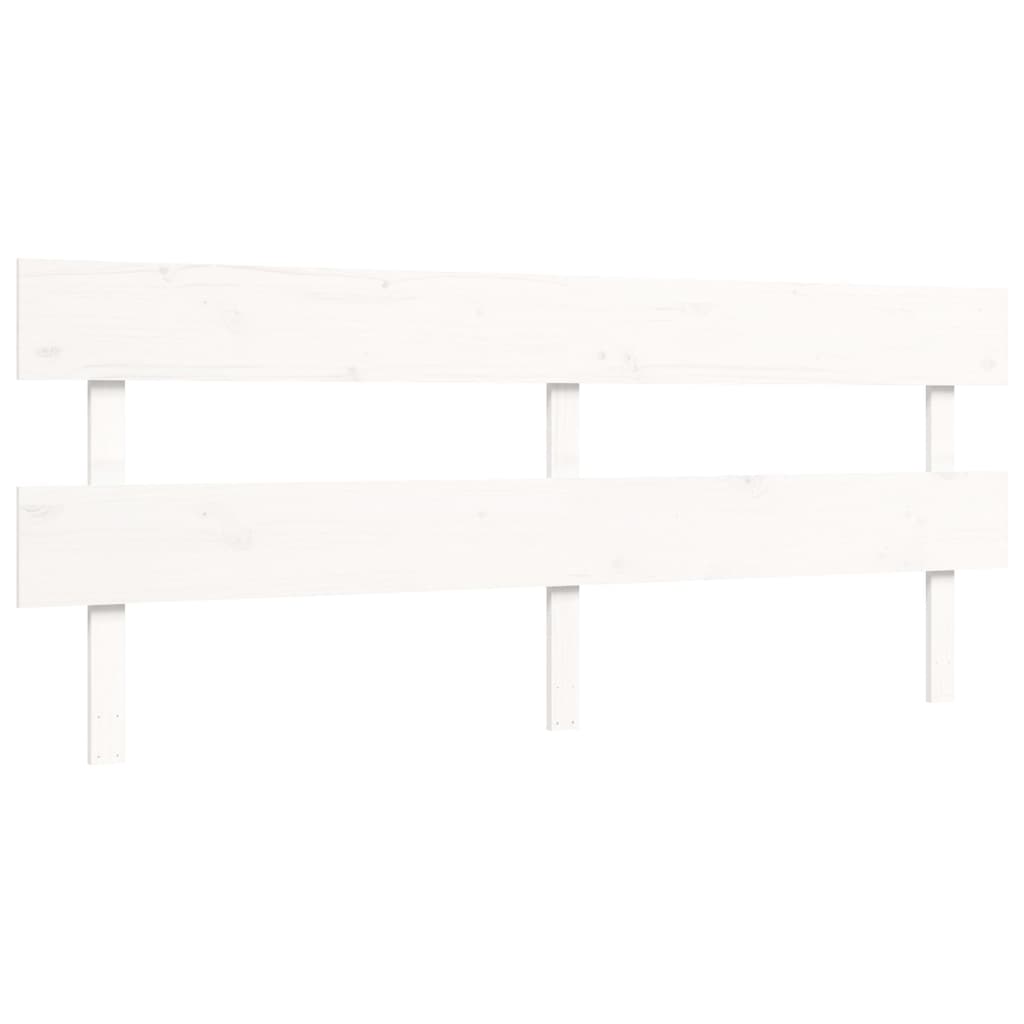 vidaXL Łóżko bez materaca, białe, 200x200 cm, lite drewno sosnowe
