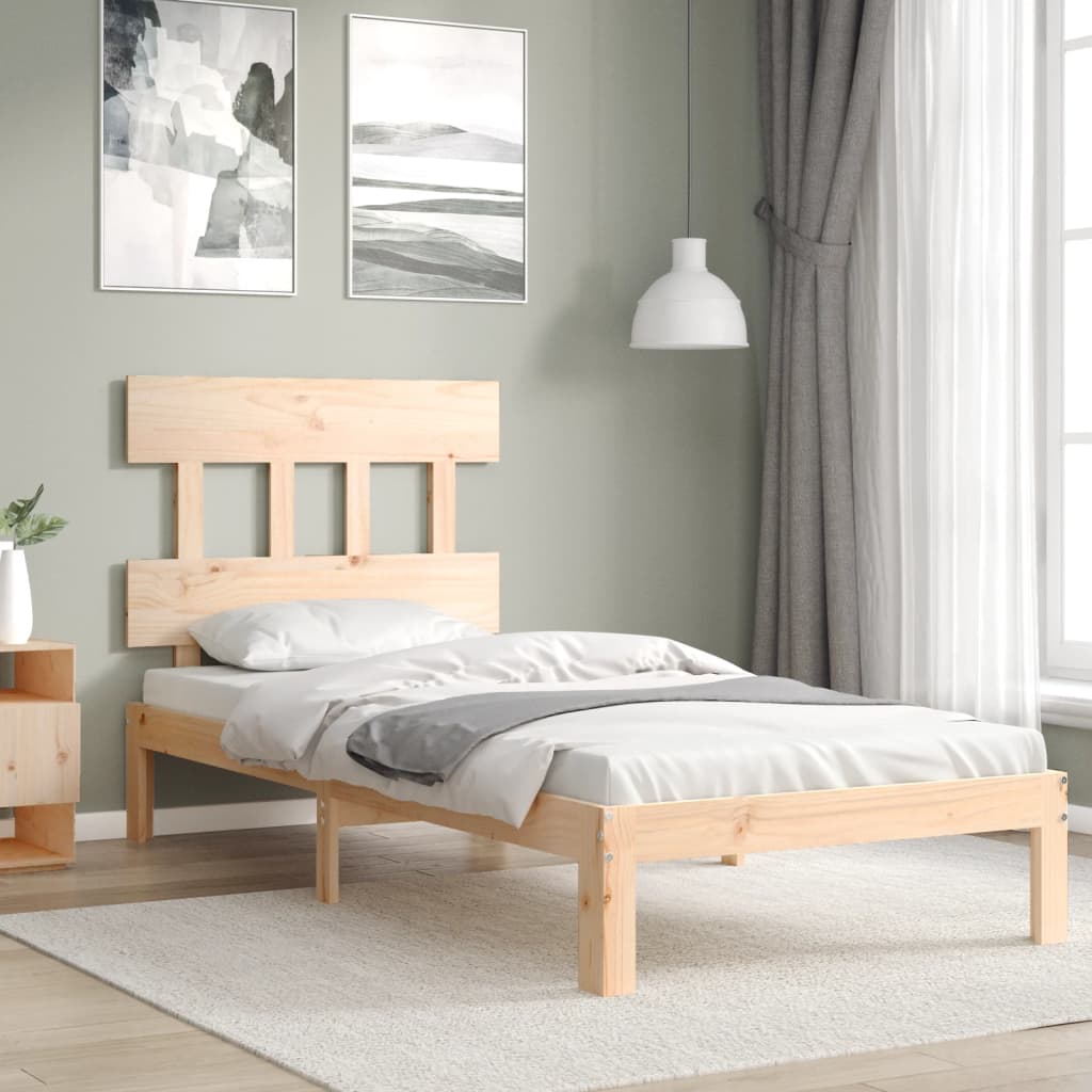 vidaXL Rama łóżka bez materaca, 90x200 cm, lite drewno sosnowe