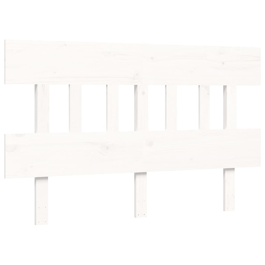 vidaXL Rama łóżka bez materaca, biała, 140x200 cm, lite drewno sosnowe