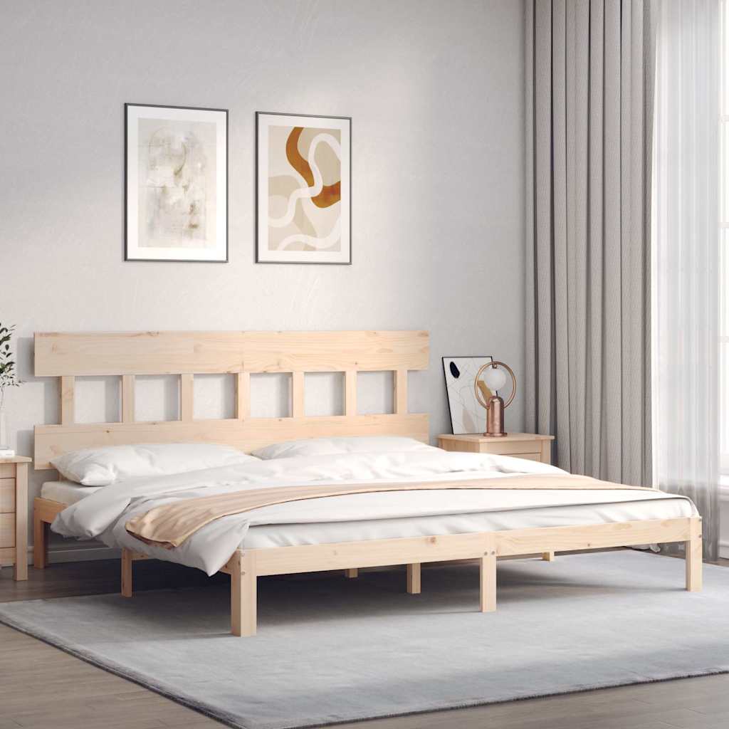 vidaXL Rama łóżka bez materaca, 200x200 cm, lite drewno sosnowe