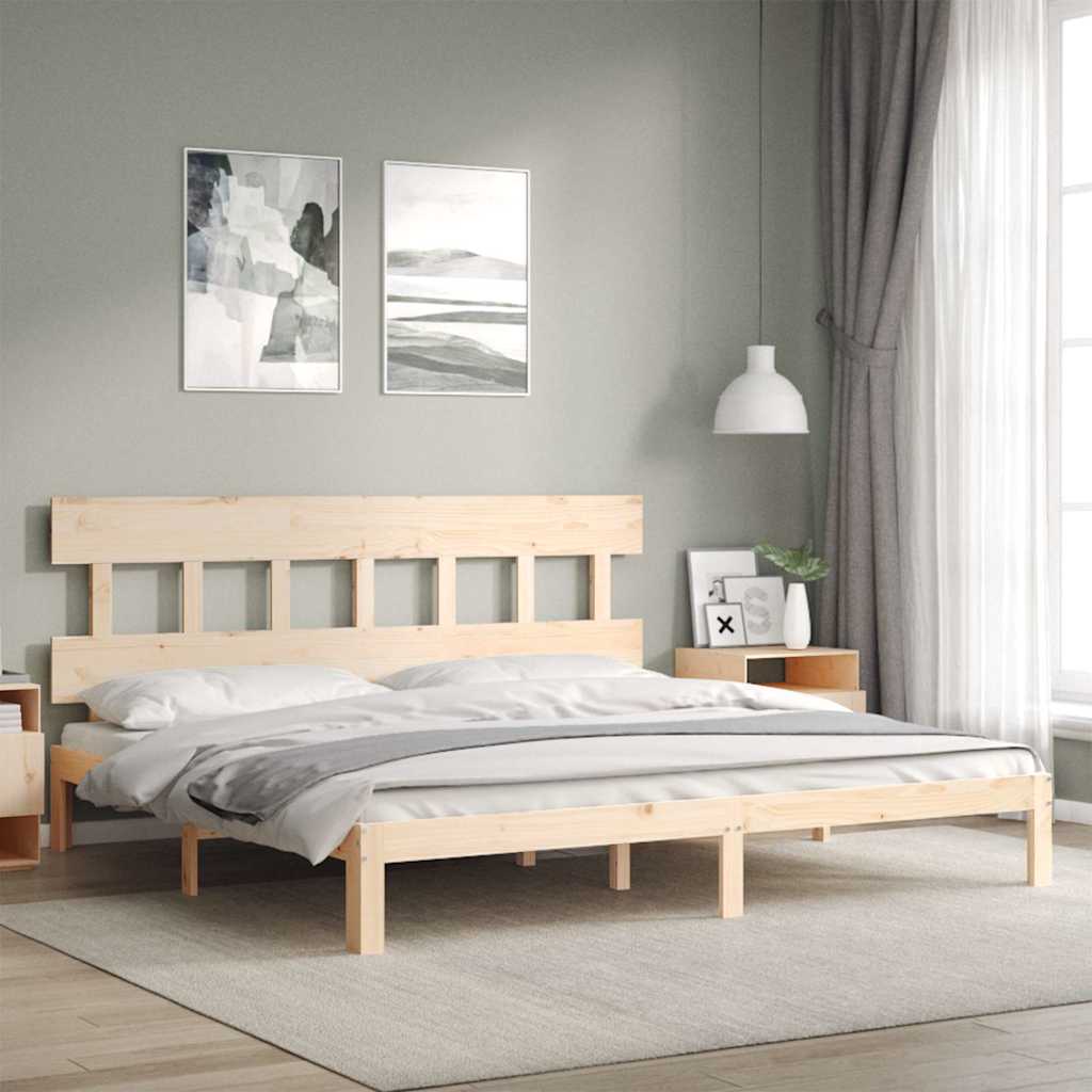 vidaXL Rama łóżka bez materaca, 200x200 cm, lite drewno sosnowe