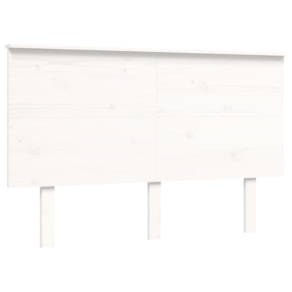 vidaXL Rama łóżka bez materaca, biała, 140x200 cm, lite drewno sosnowe