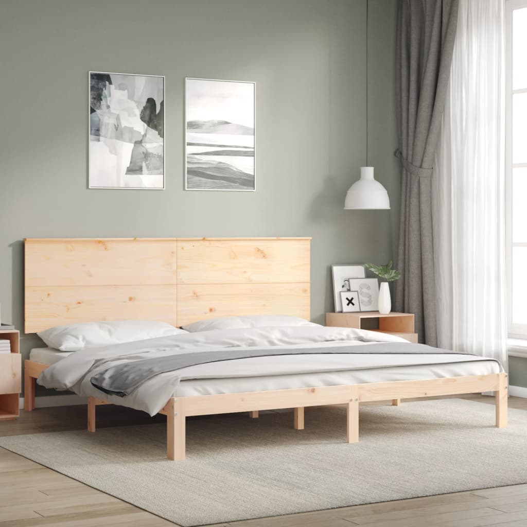 vidaXL Rama łóżka bez materaca, 200x200 cm, lite drewno sosnowe