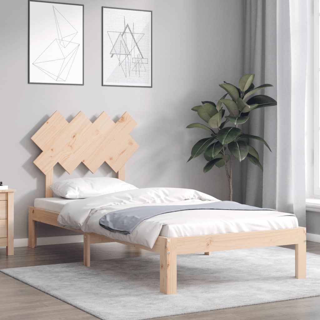 vidaXL Rama łóżka bez materaca, 90x200 cm, lite drewno sosnowe