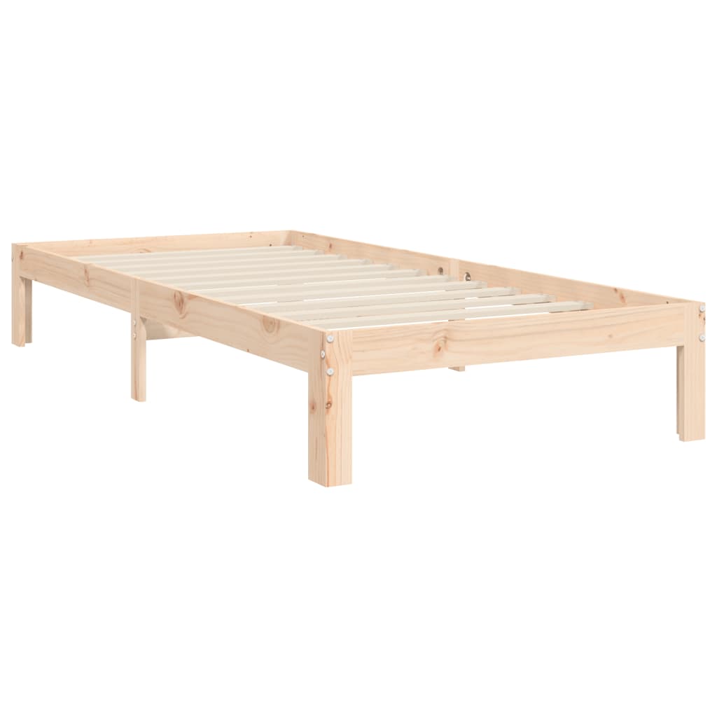 vidaXL Rama łóżka bez materaca, 90x200 cm, lite drewno sosnowe