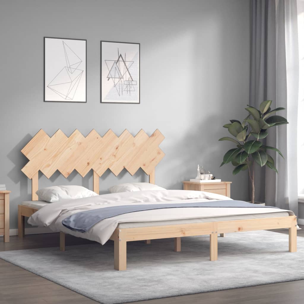 vidaXL Rama łóżka bez materaca, 160x200 cm, lite drewno sosnowe