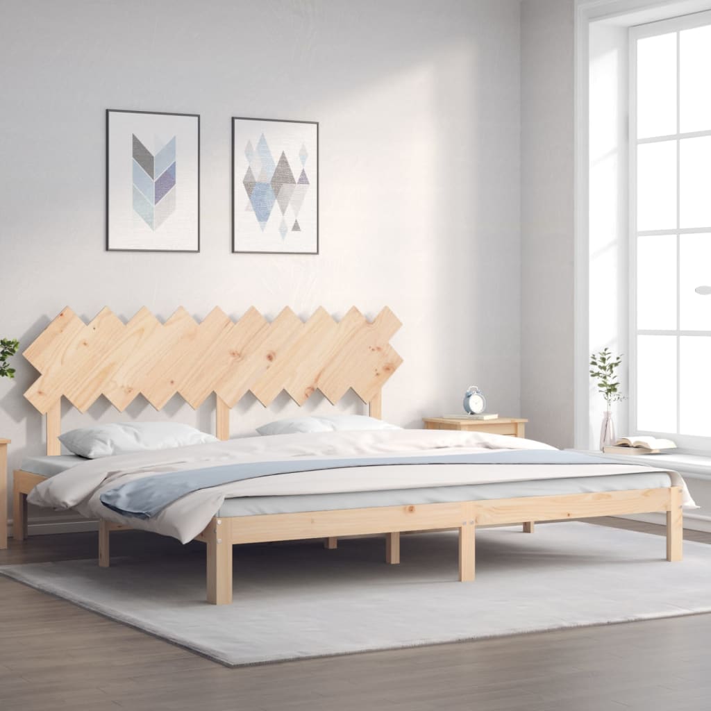 vidaXL Rama łóżka bez materaca, 200x200 cm, lite drewno sosnowe
