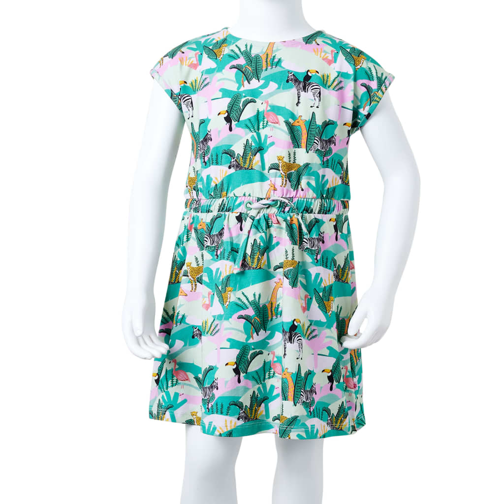 Sukienka dziecięca, jasnomiętowa, 104