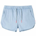 Szorty dziecięce, jasny niebieski denim, 128
