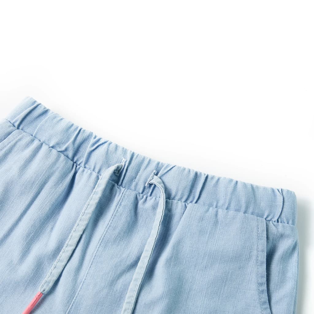 Szorty dziecięce, jasny niebieski denim, 128