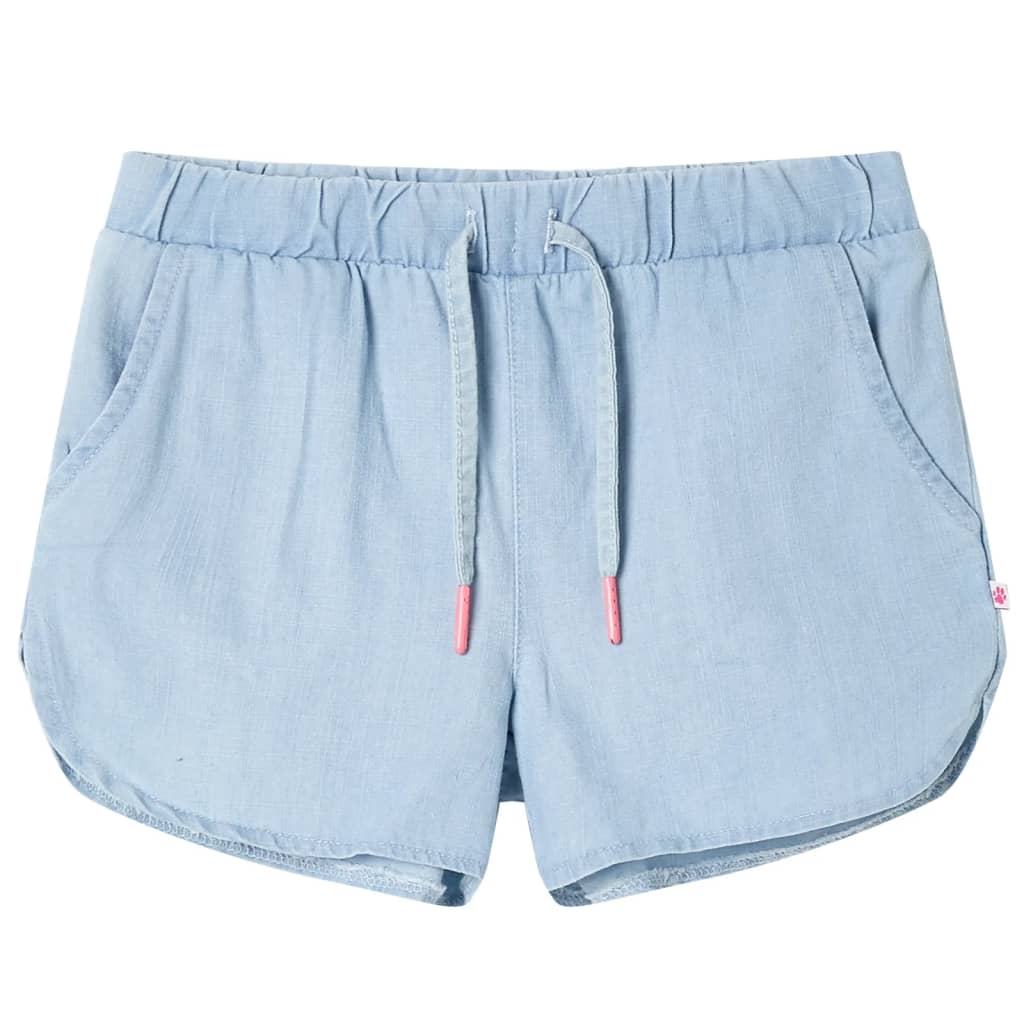 Szorty dziecięce, jasny niebieski denim, 140