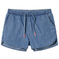 Szorty dziecięce, niebieski denim, 116