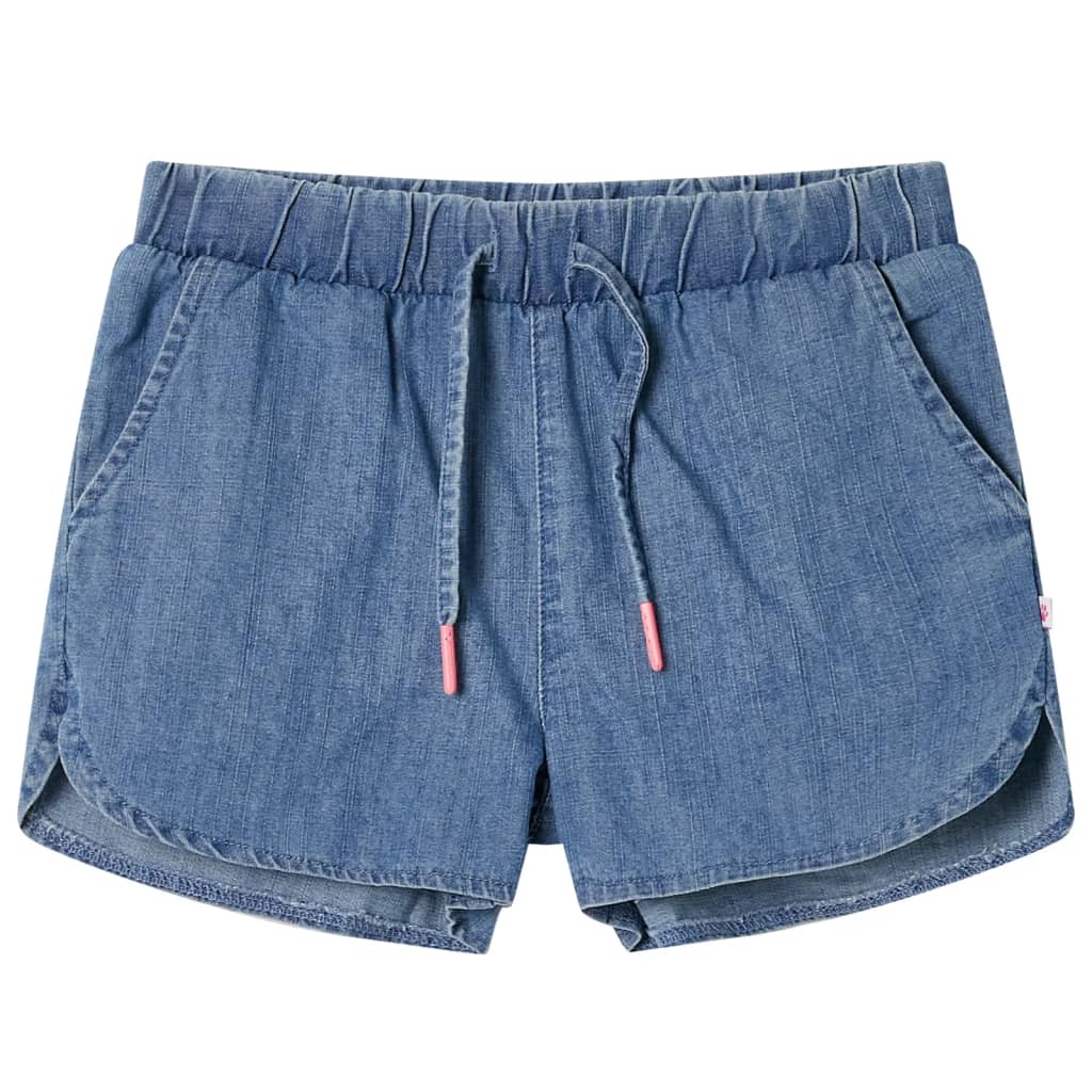 Szorty dziecięce, niebieski denim, 116
