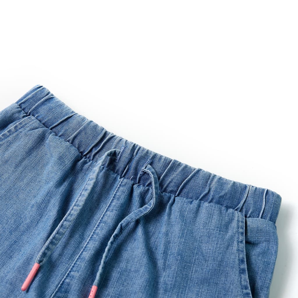 Szorty dziecięce, niebieski denim, 116