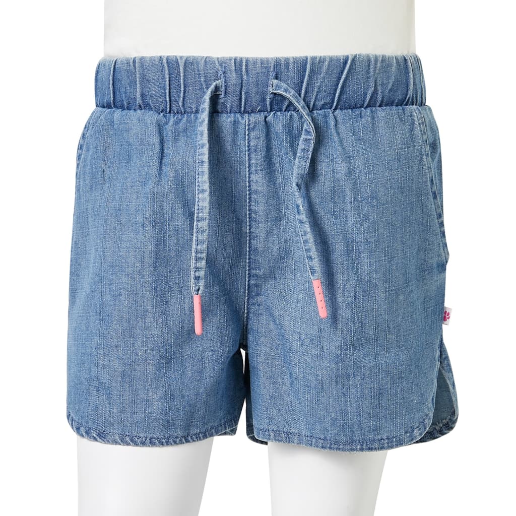 Szorty dziecięce, niebieski denim, 116