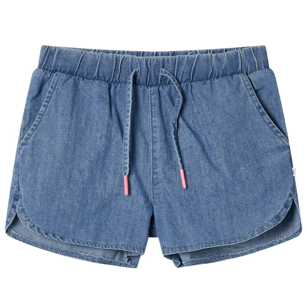 Szorty dziecięce, niebieski denim, 140