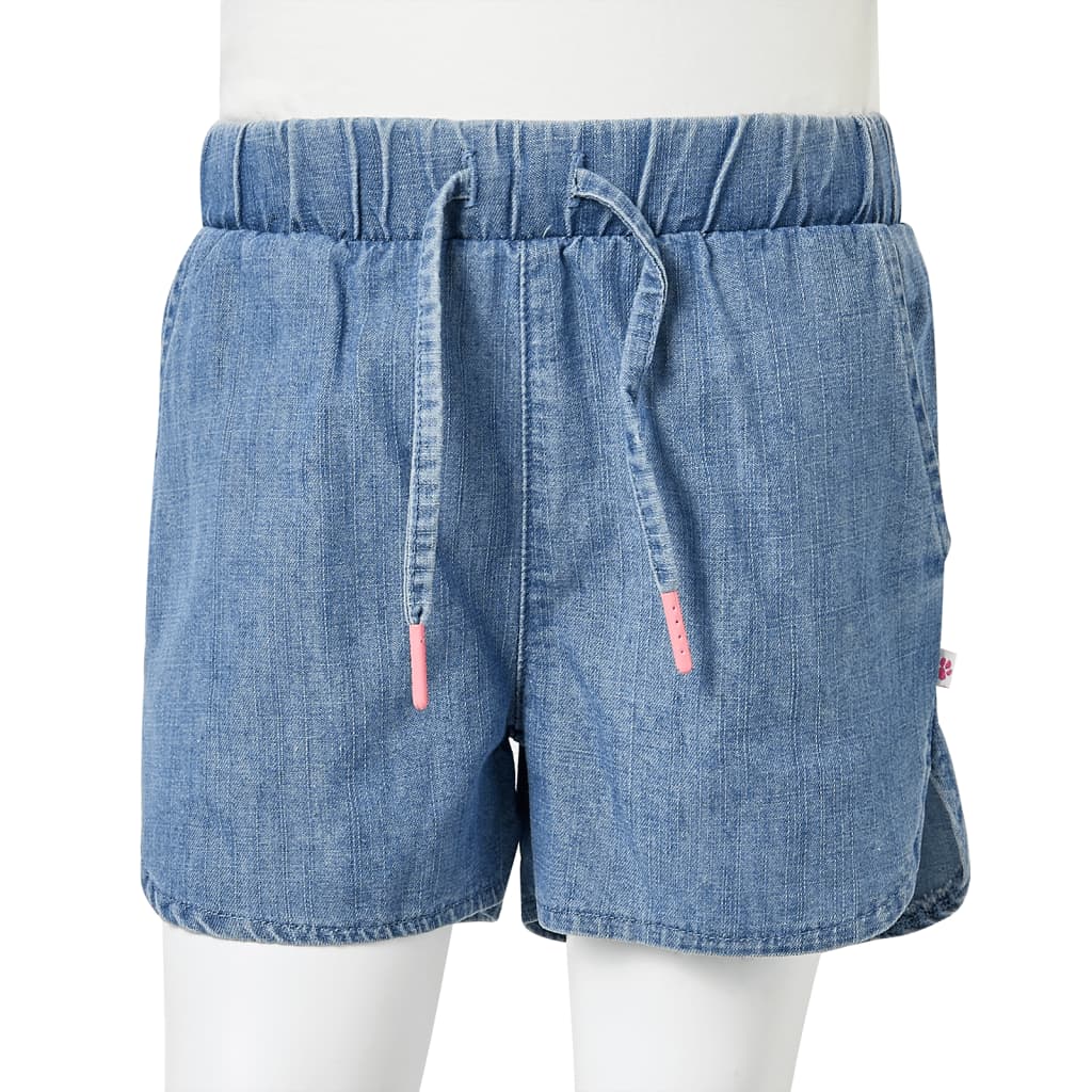 Szorty dziecięce, niebieski denim, 140