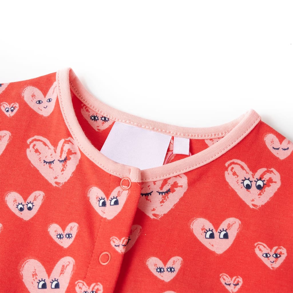 Krótki kombinezon dziecięcy, czerwony, 128