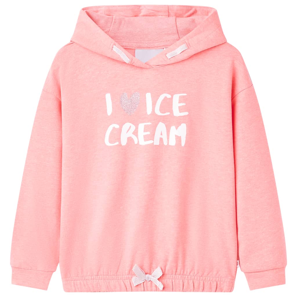 Bluza dziecięca z kapturem, jasnoróżowa, 116